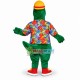 Green Dragon In The Printed Shirt Mascot Costume Green Dragon In The Printed Shirt Mascot Costume
