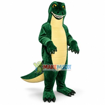 Green & Beige Dinosaur Mascot Adult Size Costume Green & Beige Dinosaur Mascot Adult Size Costume