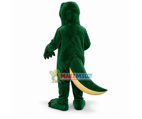 Green & Beige Dinosaur Mascot Adult Size Costume Green & Beige Dinosaur Mascot Adult Size Costume
