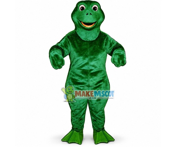 Croaking Long Body Frog Mascot Costume Croaking Long Body Frog Mascot Costume