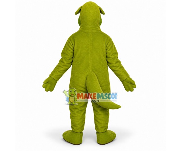 Strong Bright Green Dinosaur Mascot Costume Strong Bright Green Dinosaur Mascot Costume