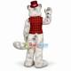 Long Wool Gray Wolf In The Checked Vest Mascot Costume Long Wool Gray Wolf In The Checked Vest Mascot Costume