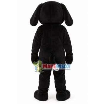 Black & White Dog Sticking Out Tongue Mascot Costume Black & White Dog Sticking Out Tongue Mascot Costume