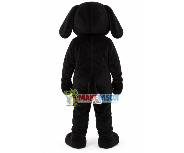 Black & White Dog Sticking Out Tongue Mascot Costume Black & White Dog Sticking Out Tongue Mascot Costume