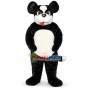 Black & White Dog Sticking Out Tongue Mascot Costume