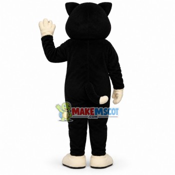 Worried Black & White Dog Mascot Costume