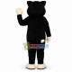 Worried Black & White Dog Mascot Costume Worried Black & White Dog Mascot Costume