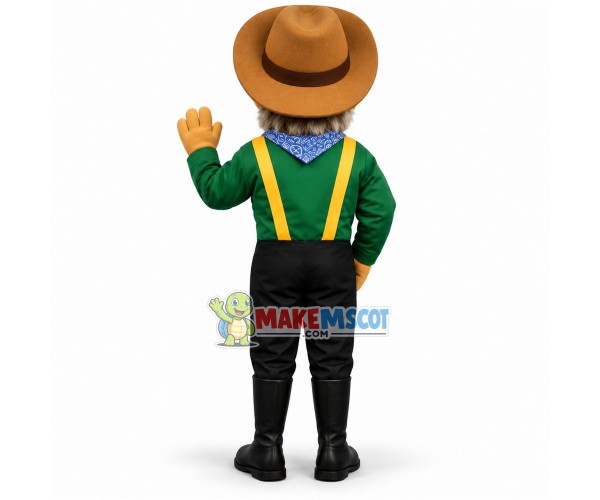 Passionate Elder Fruit Grower Mascot Costume Passionate Elder Fruit Grower Mascot Costume