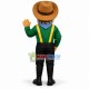 Passionate Elder Fruit Grower Mascot Costume Passionate Elder Fruit Grower Mascot Costume