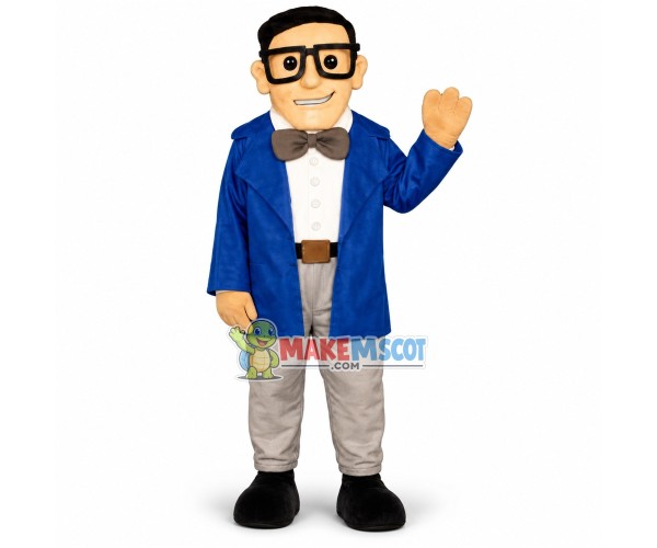 Serious Academic Expert Mascot Costume Serious Academic Expert Mascot Costume