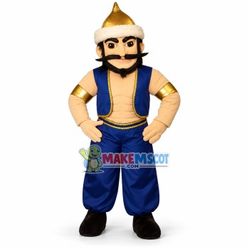 Bold Mongolian Warrior Mascot Costume
