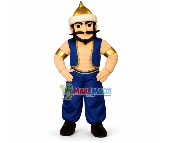 Bold Mongolian Warrior Mascot Costume Bold Mongolian Warrior Mascot Costume