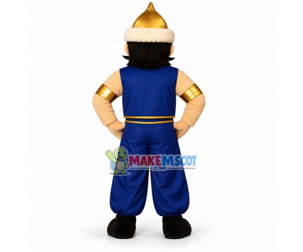 Bold Mongolian Warrior Mascot Costume
