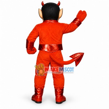 Evil Red Demon With Tail Mascot Costume Evil Red Demon With Tail Mascot Costume