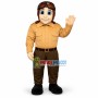 Seasoned Pilot Wearing Jacket Mascot Costume