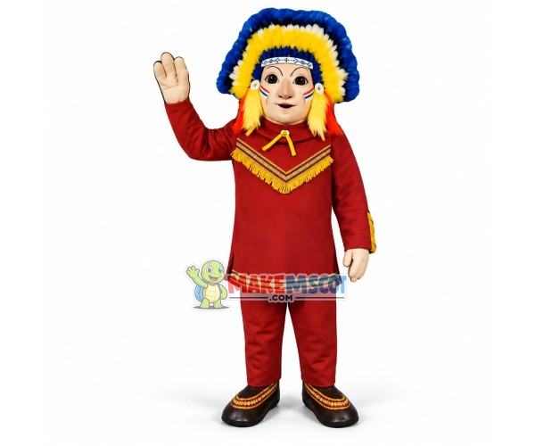 Majestic Indian Chief Mascot Costume