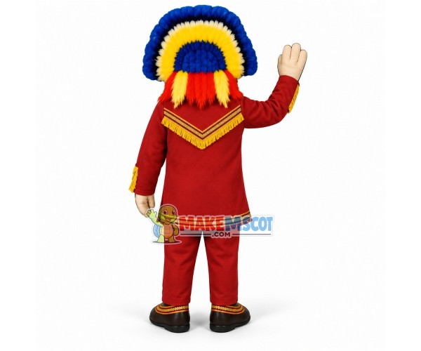 Majestic Indian Chief Mascot Costume Majestic Indian Chief Mascot Costume
