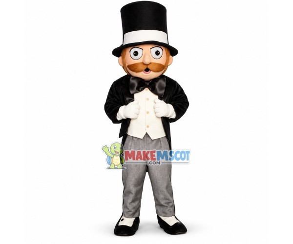 Polite Old Gentleman Mascot Costume Polite Old Gentleman Mascot Costume