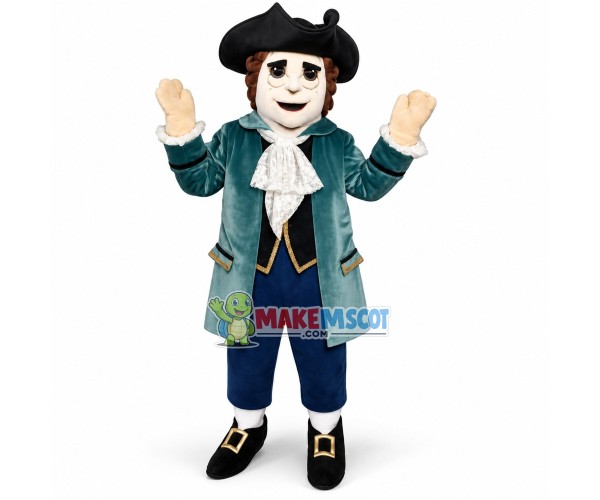 Academic High-class Gentleman Mascot Costume Academic High-class Gentleman Mascot Costume