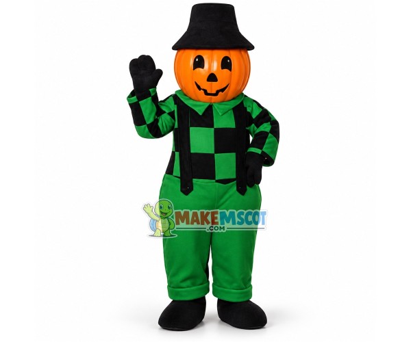 Halloween Pumpkin Clown Mascot Costume