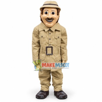 Experienced Old Detective Mascot Costume Experienced Old Detective Mascot Costume