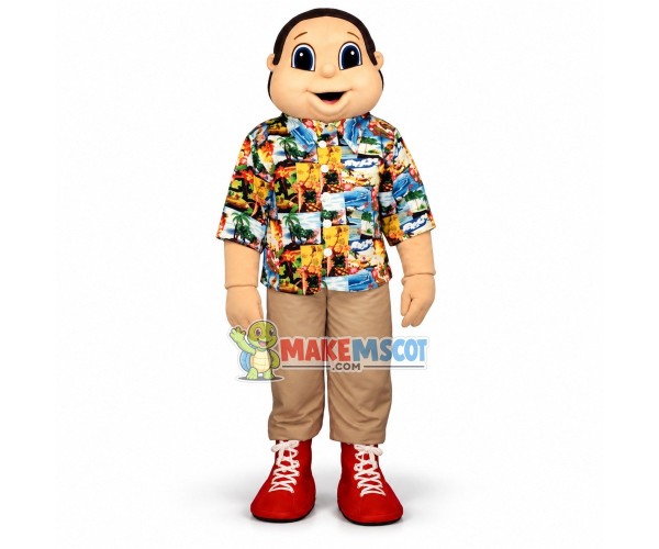 Fat Man In The Holiday Suit Mascot Costume Fat Man In The Holiday Suit Mascot Costume
