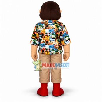 Fat Man In The Holiday Suit Mascot Costume Fat Man In The Holiday Suit Mascot Costume