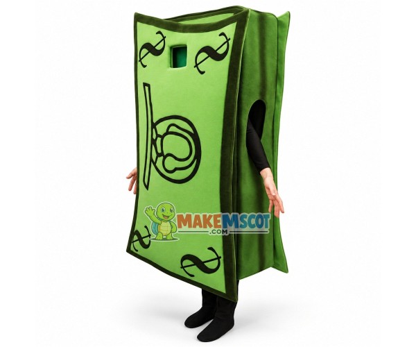 Dozen of Green Dollar Banknotes Mascot Costume