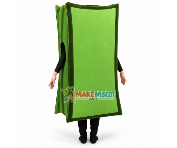 Dozen of Green Dollar Banknotes Mascot Costume Dozen of Green Dollar Banknotes Mascot Costume