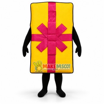 Rectangular Ribbon Gift Box Mascot Costume