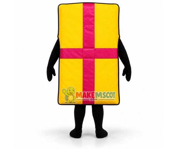 Rectangular Ribbon Gift Box Mascot Costume Rectangular Ribbon Gift Box Mascot Costume