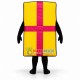 Rectangular Ribbon Gift Box Mascot Costume Rectangular Ribbon Gift Box Mascot Costume