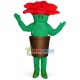 Brightly Colored Rose Potted Plant Mascot Costume Brightly Colored Rose Potted Plant Mascot Costume