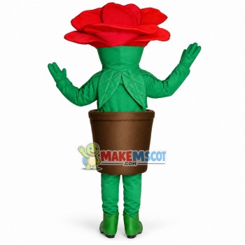 Brightly Colored Rose Potted Plant Mascot Costume Brightly Colored Rose Potted Plant Mascot Costume