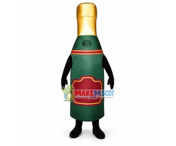 Exquisite Champagne Bottle Mascot Costume Exquisite Champagne Bottle Mascot Costume