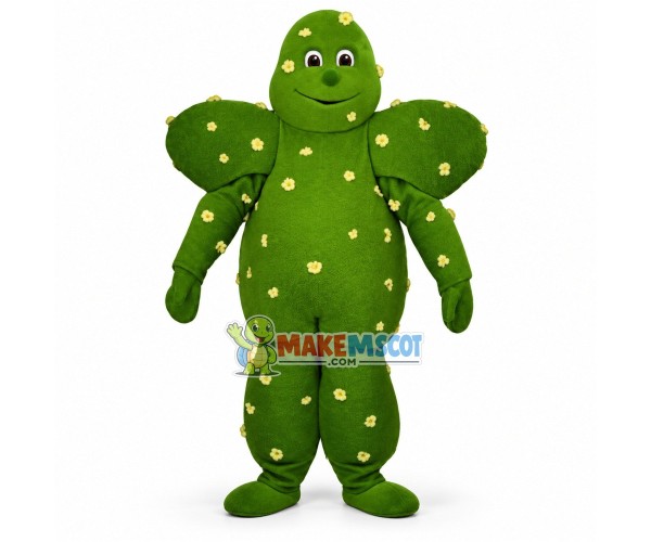 Big Cactus Covered With Petals Mascot Costume Big Cactus Covered With Petals Mascot Costume