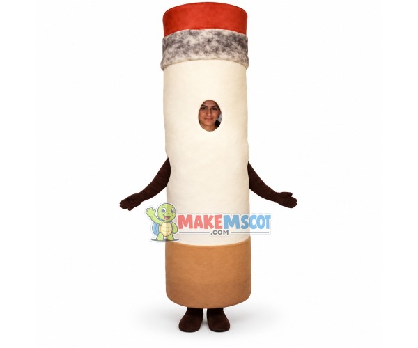 Lighted Cigarette Adult Cartoon Mascot Costume Lighted Cigarette Adult Cartoon Mascot Costume