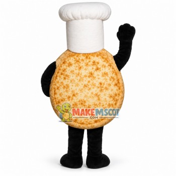 Cheese Pizza with Chef Hat Mascot Costume Cheese Pizza with Chef Hat Mascot Costume
