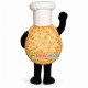 Cheese Pizza with Chef Hat Mascot Costume Cheese Pizza with Chef Hat Mascot Costume