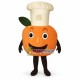 Persimmon Wearing Chef Hat Mascot Costume Persimmon Wearing Chef Hat Mascot Costume