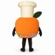 Persimmon Wearing Chef Hat Mascot Costume Persimmon Wearing Chef Hat Mascot Costume