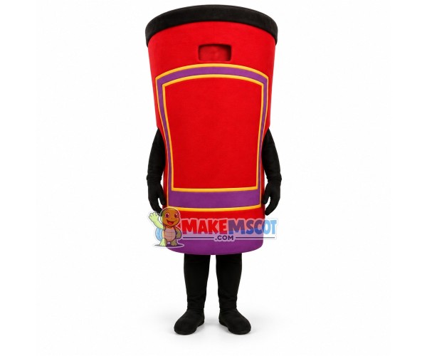 Sealed Red Coffee Cup Mascot Costume Sealed Red Coffee Cup Mascot Costume