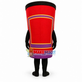 Sealed Red Coffee Cup Mascot Costume Sealed Red Coffee Cup Mascot Costume