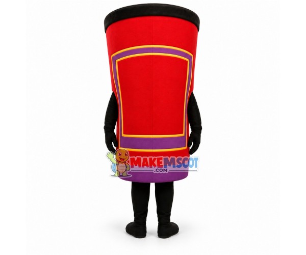 Sealed Red Coffee Cup Mascot Costume Sealed Red Coffee Cup Mascot Costume