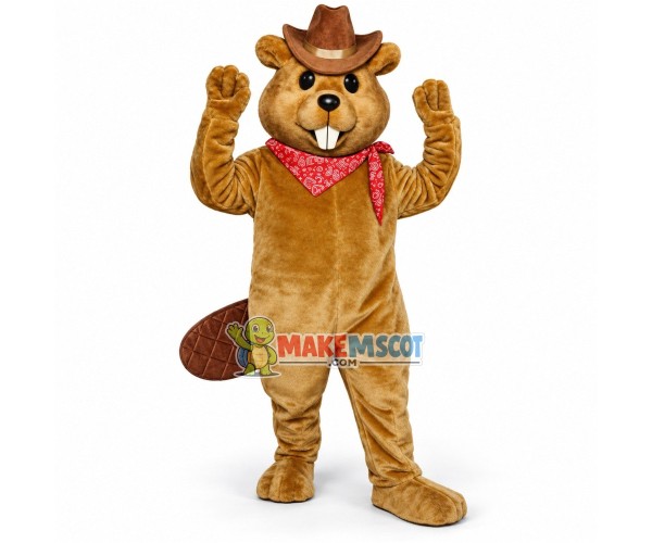 Passionate Squirrel Cowboy Mascot Costume Passionate Squirrel Cowboy Mascot Costume