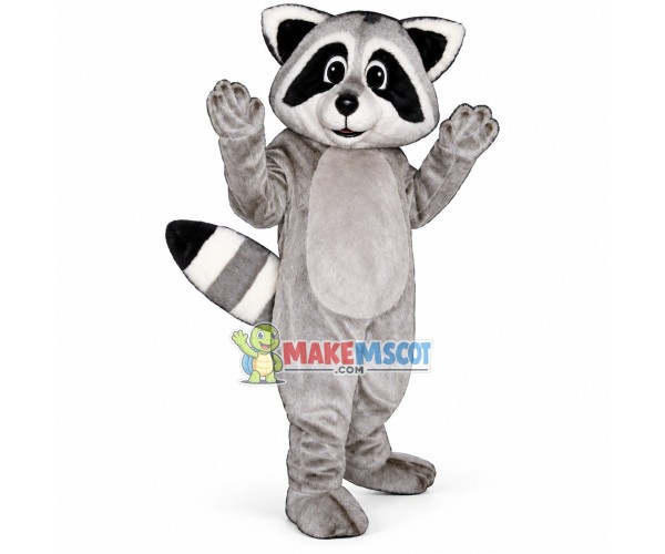 Carefully Gray Raccoon Mascot Costume Carefully Gray Raccoon Mascot Costume
