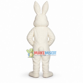 Pure White Rabbit With Red Eyes Mascot Costume Pure White Rabbit With Red Eyes Mascot Costume