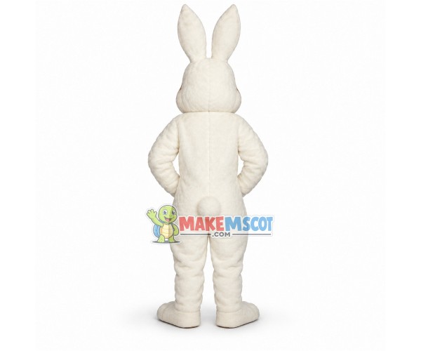 Pure White Rabbit With Red Eyes Mascot Costume Pure White Rabbit With Red Eyes Mascot Costume