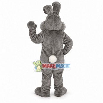 Mild Gray Furry Bunny Mascot Costume Mild Gray Furry Bunny Mascot Costume