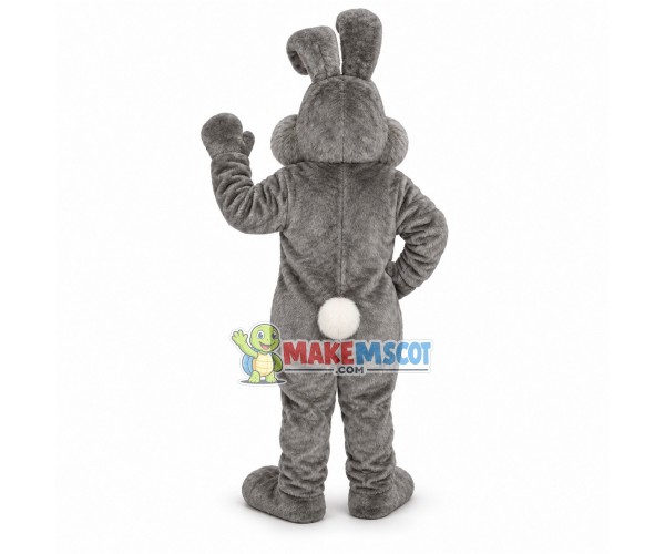 Mild Gray Furry Bunny Mascot Costume Mild Gray Furry Bunny Mascot Costume